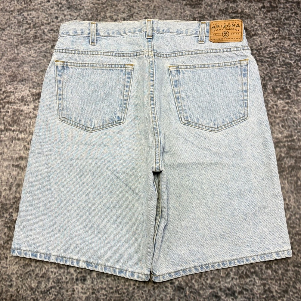 Arizona Jeans Shorts Mens 34 Blue Relaxed Baggy Skater Vintage 90s Denim Jorts